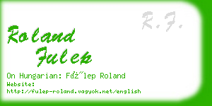 roland fulep business card